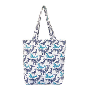 Whale Canvas Tote
