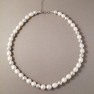 Handmade Oval Freshwater Pearl Necklace