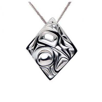 Natice Art Silver Diamond Pendant - Hummingbird