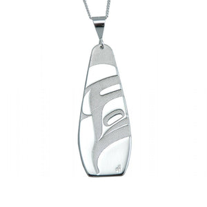 Native Silver Art Necklace - Killer Whale (Sea)
