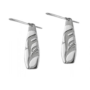 Silver Pewter Drop Earrings - Killer Whale