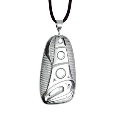 Native Silver Pewter Orca Pendant