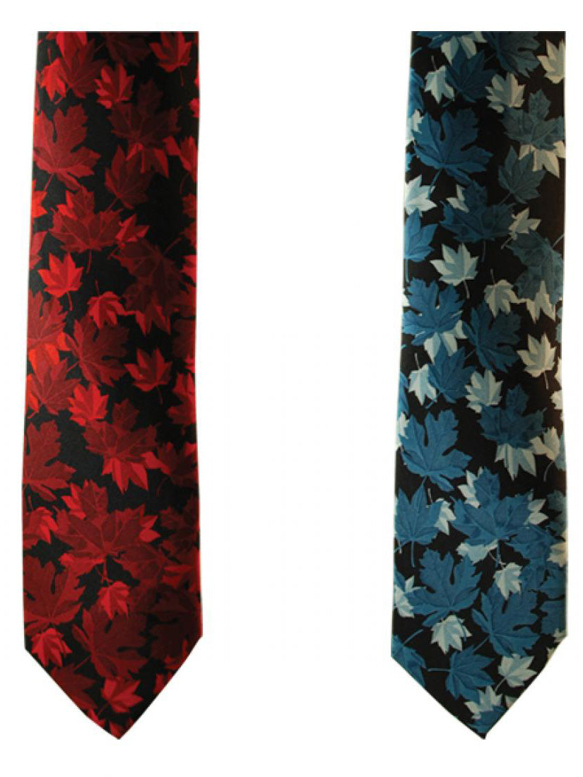 Maple Leaves Boxed Silk Tie