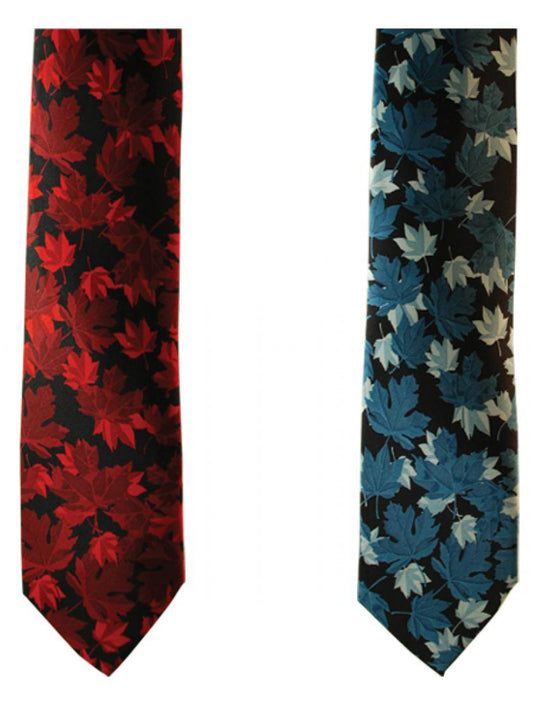 Maple Leaves Boxed Silk Tie