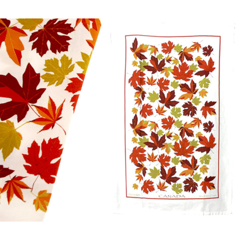 Autumn Maple Leaves Tea Towel