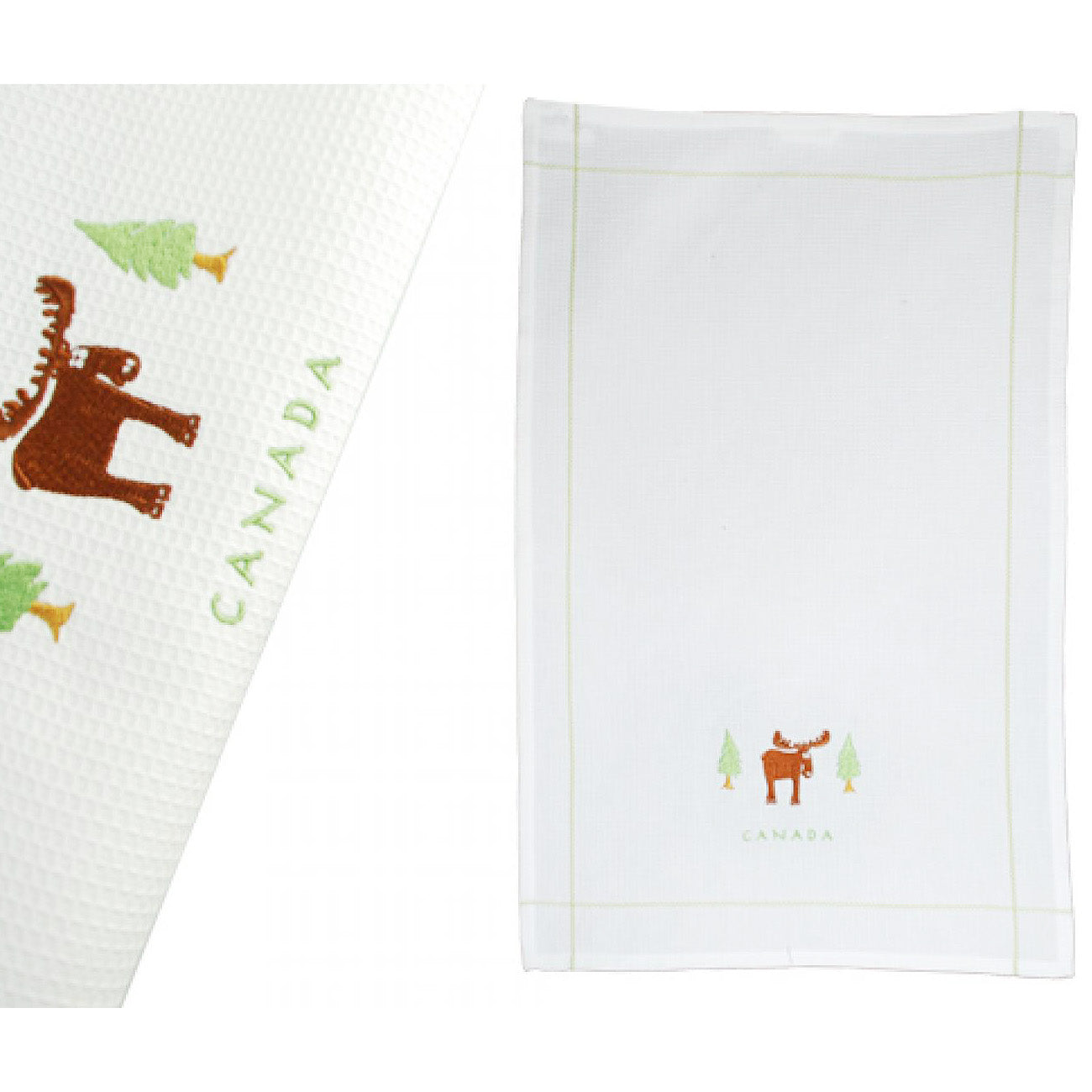 Embroidered Moose Tea Towel