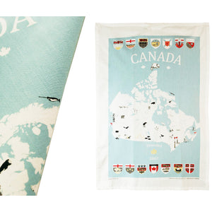 Canada Map Tea Towel