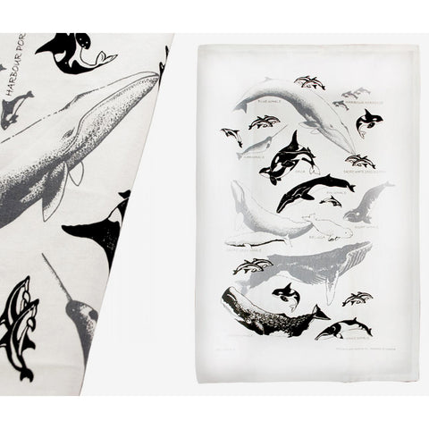 Whales Tea Towel