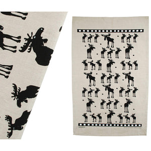 Moose Cotton Tea Towel (Natural)