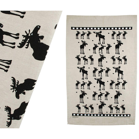 Moose Cotton Tea Towel (Natural)