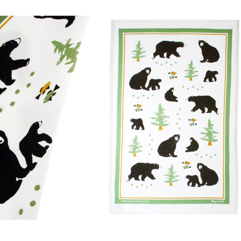 Black Bear Tea Towel