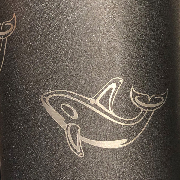 Whale Charcoal Ice Insulated Water Bottle