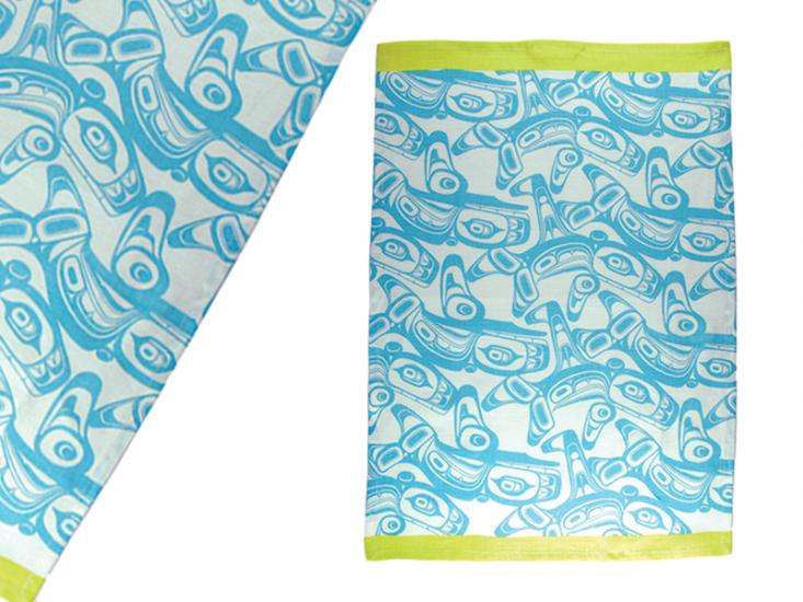 Kelly Robinson Orca Tea Towel (Turquoise)