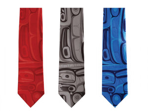 Kelly Robinson First Nation Art "Raven Transforming" Silk Tie