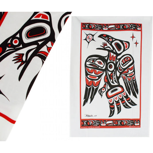 Raven Cotton Tea Towel by Bill Helin