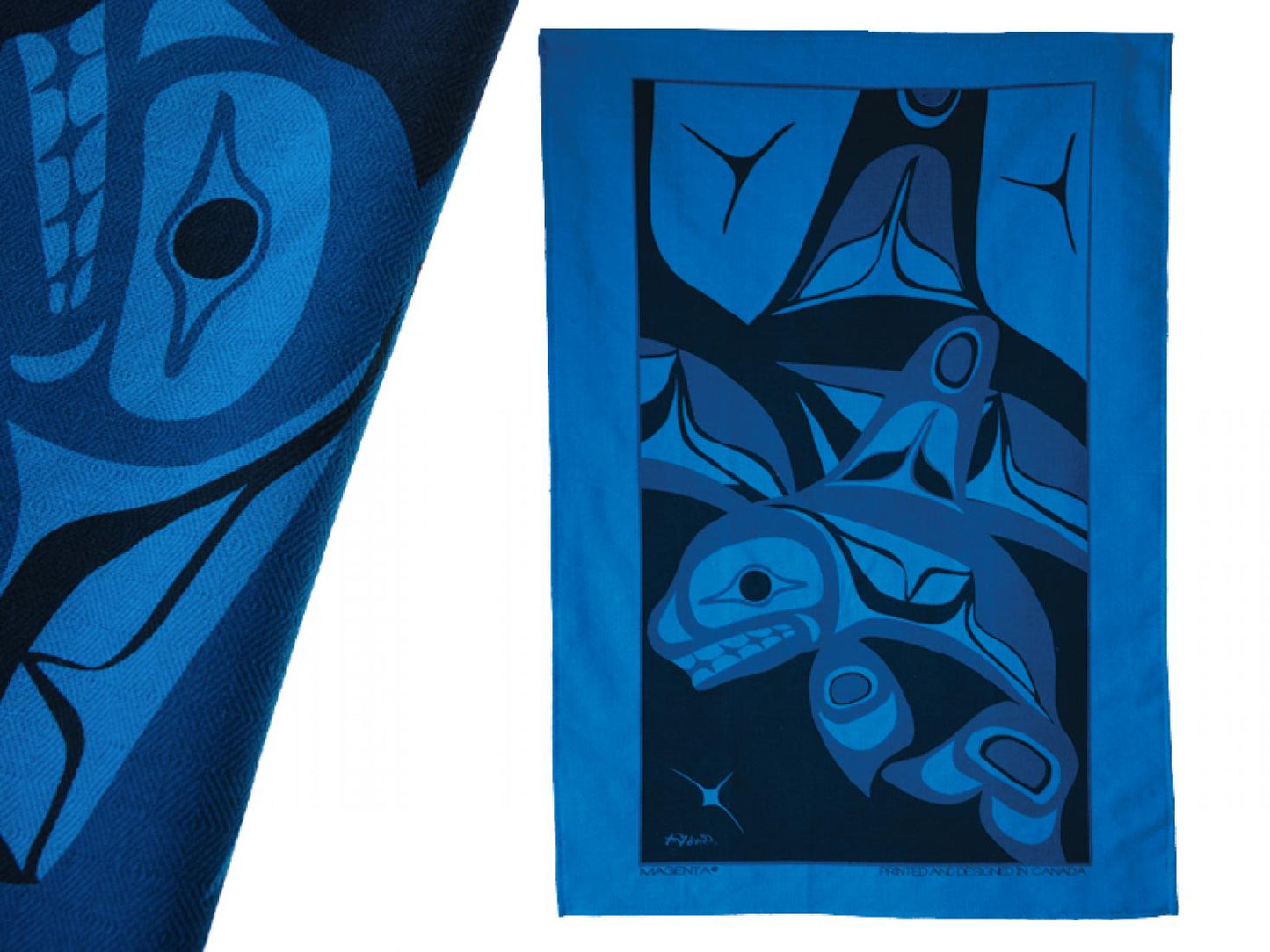 Killer Whale Tea Towel by Bill Helin
