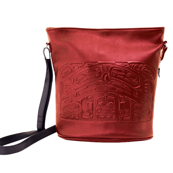 Clifton Fred Bear Box Embossed Leather Bag
