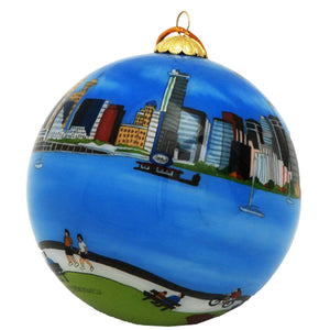 Boxed inside hand painted Christmas Ball Ornament - Vancouver