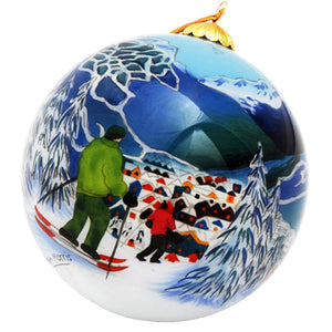 Boxed inside hand painted Christmas Ball Ornament - Whistler