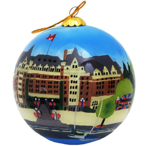 Boxed inside hand painted Christmas Ball Ornament - Victoria