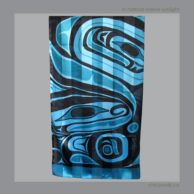Native Art Scarf  "Wolf"