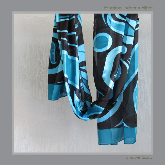 Native Art Scarf  "Wolf"