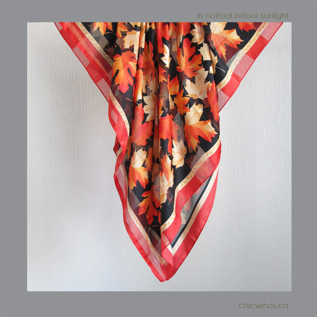 Maple Leaf Square Scarf