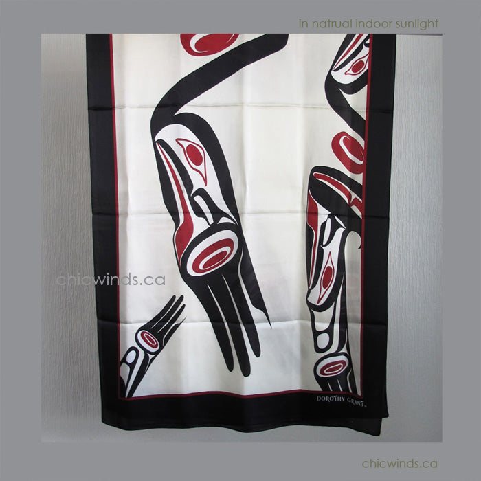 Dorothy Grant Native Art Silk Scarf - Eagle ( classic )