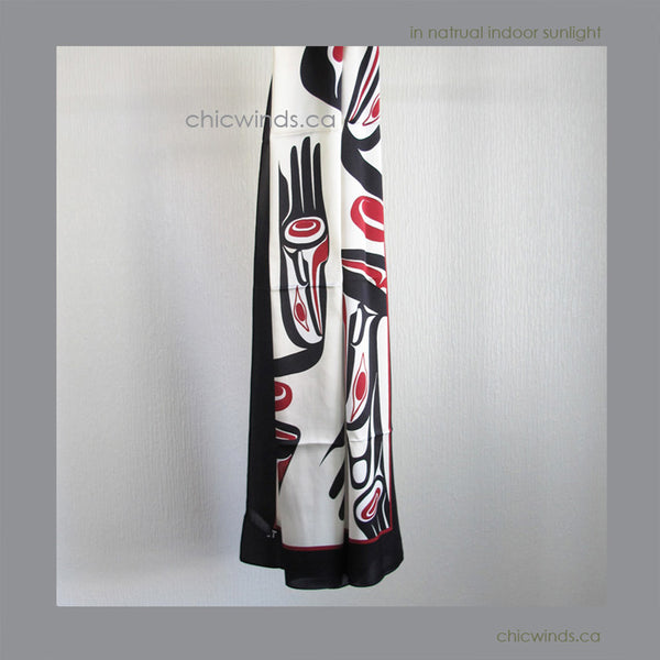 Dorothy Grant Native Art Silk Scarf - Eagle ( classic )