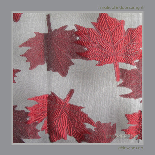 Maple leaf chiffon scarf