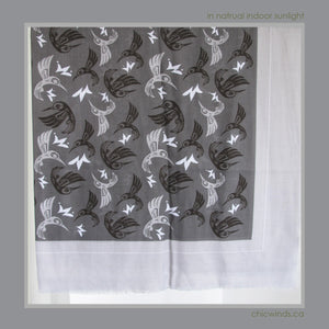 Bill Helin Hummingbird Soft Tribal Scarf / Wrap (Gray)