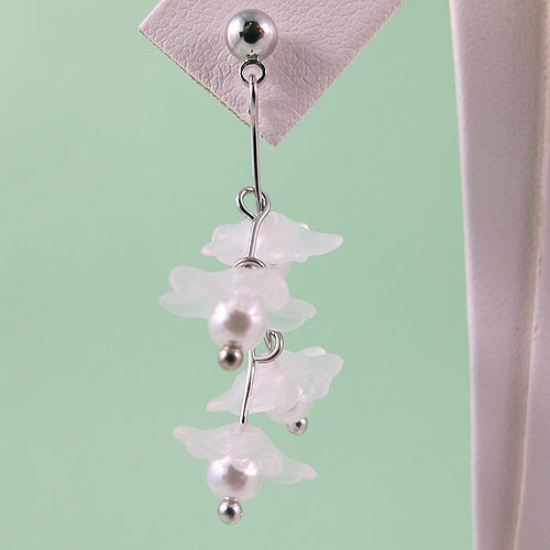 Handcrafted flower drop earrings