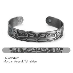 Silver Copper Bracelet: Thunderbird