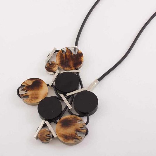 Statement Walnut Necklace: Sila