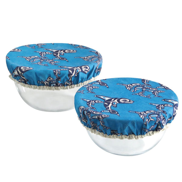 Reusable Bowl Covers - Orca Family (Set of 2)