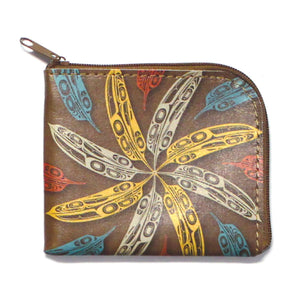 Raven Feathers Coin Purse by Trevor Angus