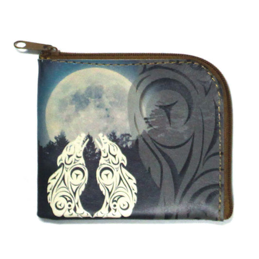 Wolves Coin Purse by Darrell Thorne