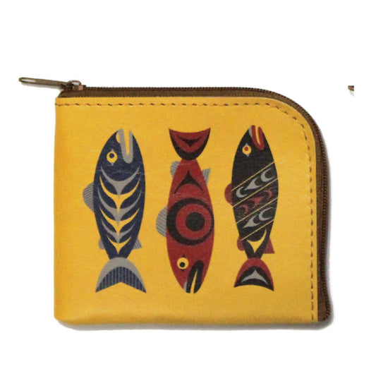 Salmon in the Wild Coin Purse by Simone Diamond