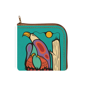 Eagle Family Coin Purse by Mark A. Jacobson