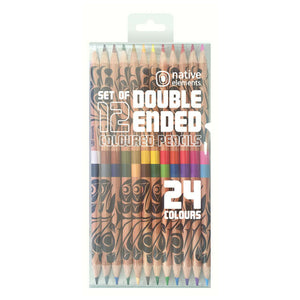 Coloring Pencils 12pcs 24 colors Set - Eagle