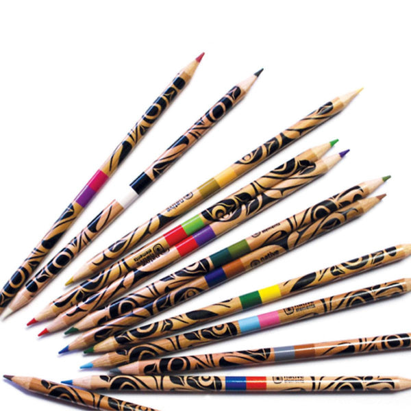 Coloring Pencils 12pcs 24 colors Set - Eagle
