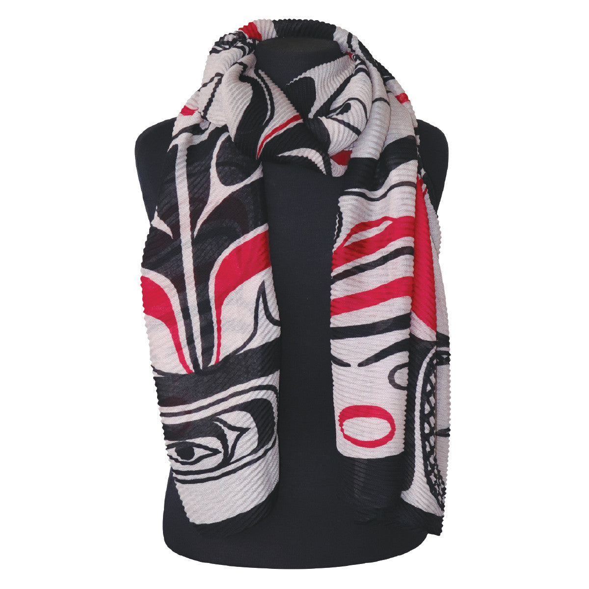 Eco Scarf - Eagle Vision by Allan Weir, Haida