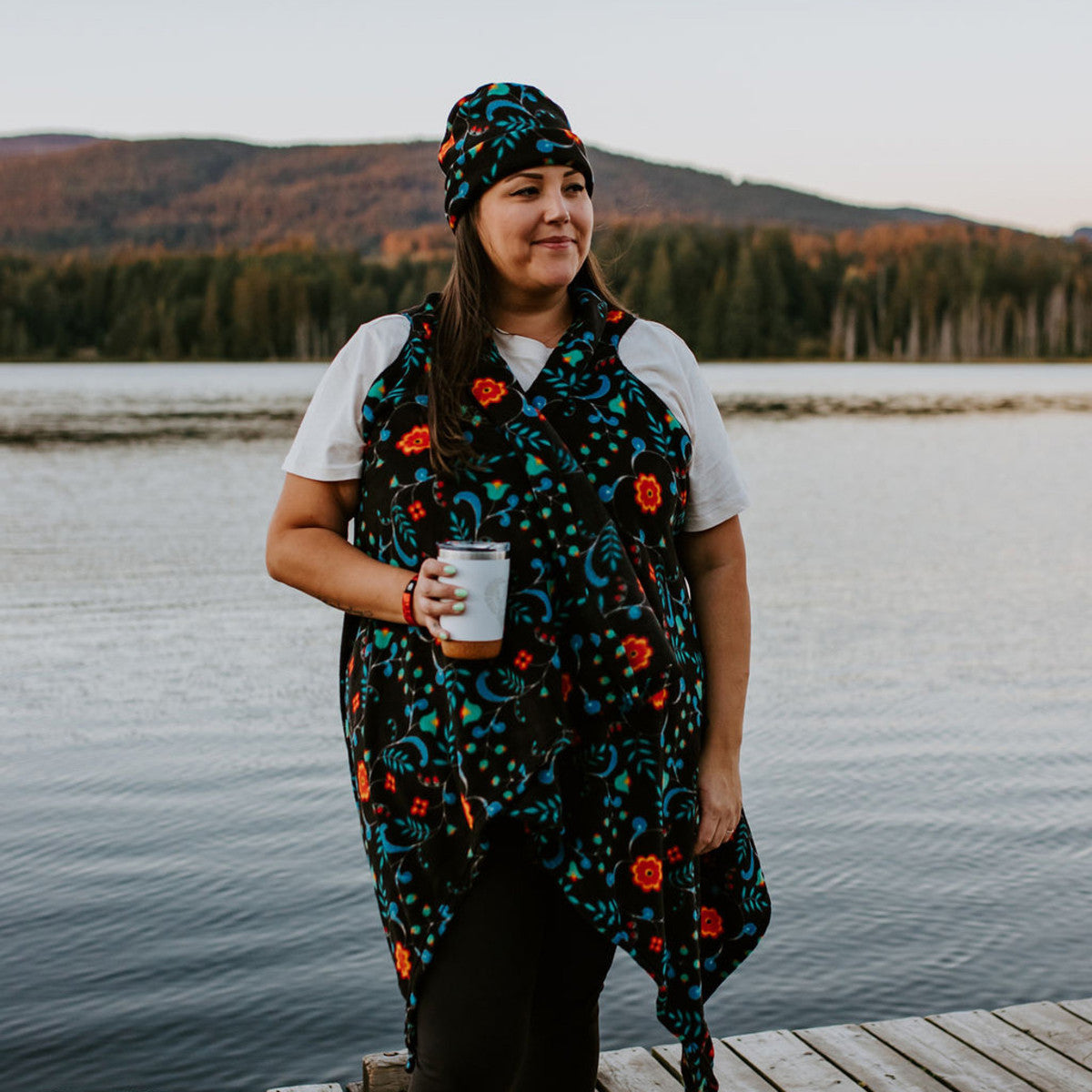 Multi-Use Fleece Cape - Honouring Our Life Givers by Sharifah Marsden
