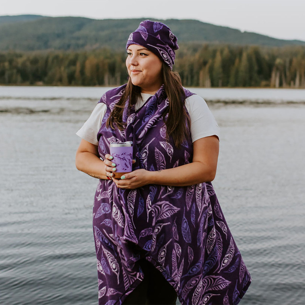 Multi-Use Fleece Cape - Feather by Simone Diamond