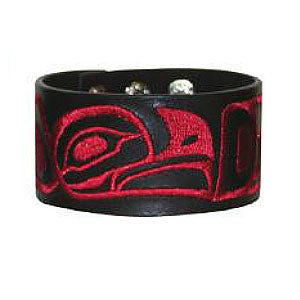 Embroidery Leather Cuffs: Eagle