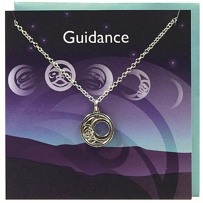 Art charm stainless steel necklace with card - Guidance