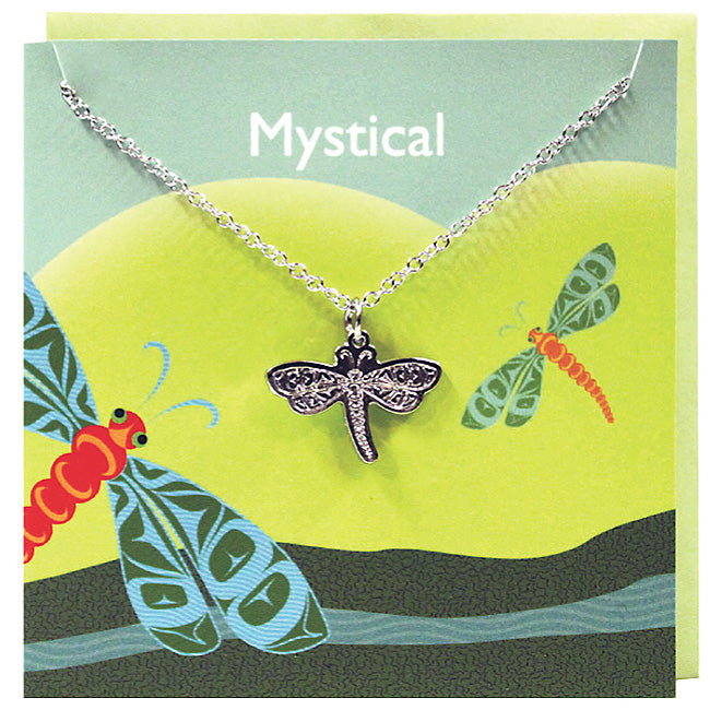 Art charm stainless steel necklace with card - Mystical