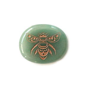 Green Aventurine Spirit Stone Bee by Paul Windsor