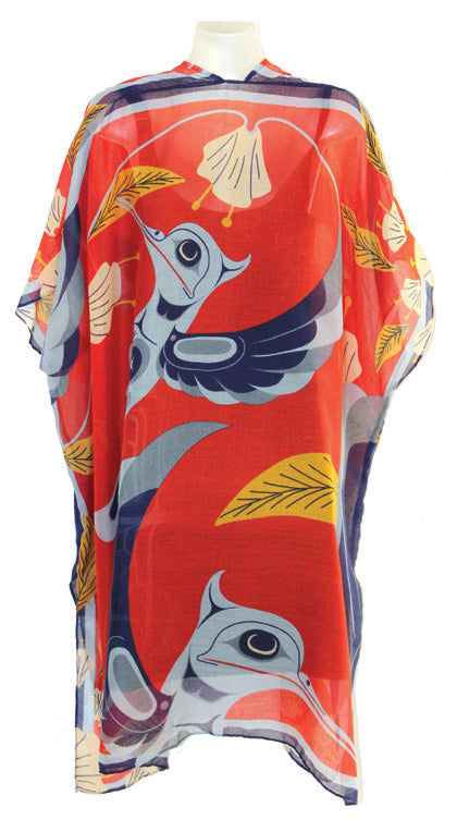 Cover-Up Kimono: Dance of the Hummingbirds