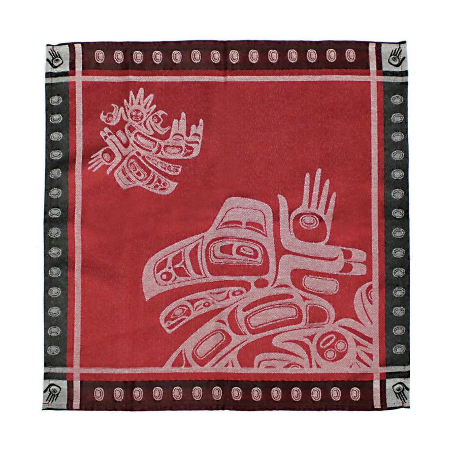 Indigenous Art 2-Piece Napkins Set - "Running Raven" by Morgan Asoyuf